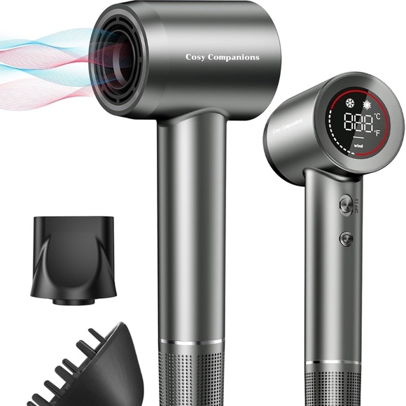 Ionic Blow Dryer High Speed Brushless Motor Diffusser and Nozzle 5 Temps 2 Speed - Picture 1 of 9